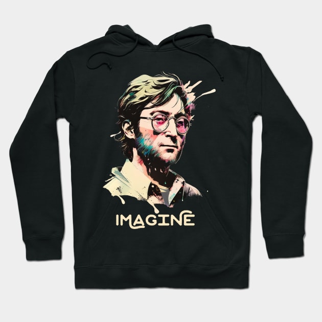 John Lennon - Aesthetic Painting Hoodie by EricaScarletta